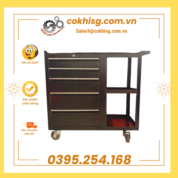 Xe đẩy đồ nghề chuyên dụng trong các garage ô tô